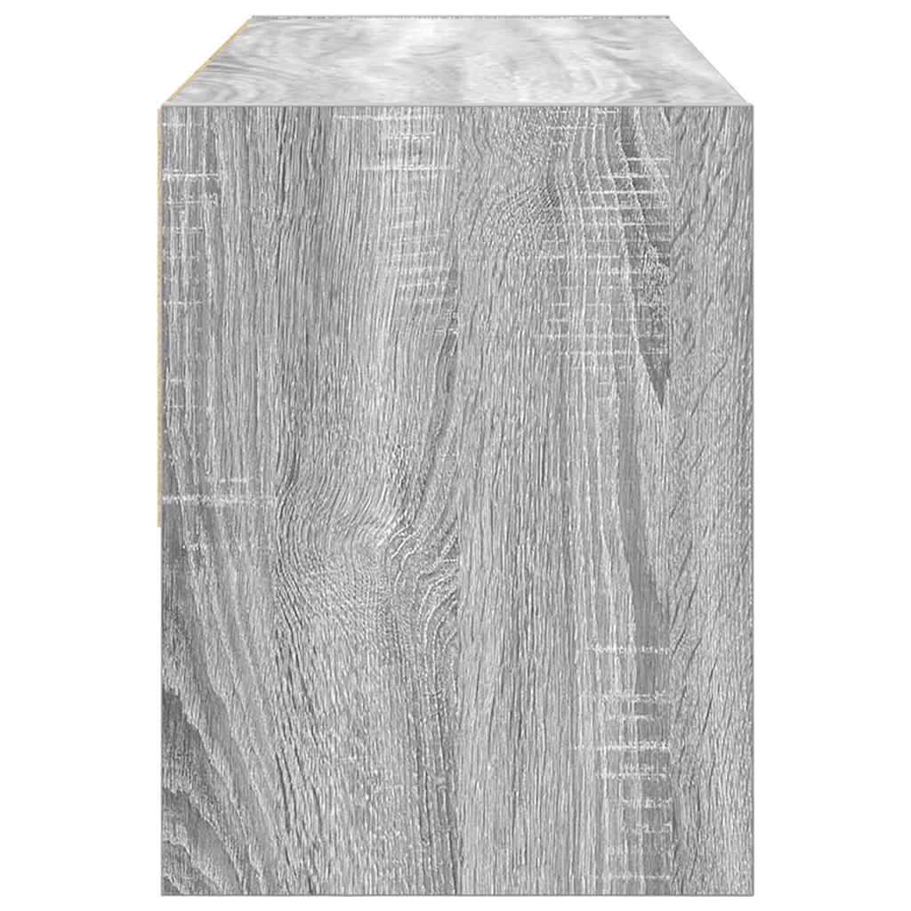 vidaXL Ράφι παπουτσιών στοιβαζόμενο γκρι Sonoma 89,5x30x40 cm