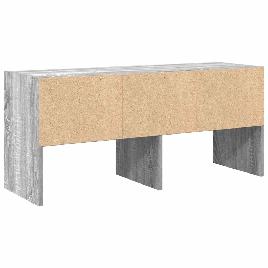 vidaXL Ράφι παπουτσιών στοιβαζόμενο γκρι Sonoma 89,5x30x40 cm