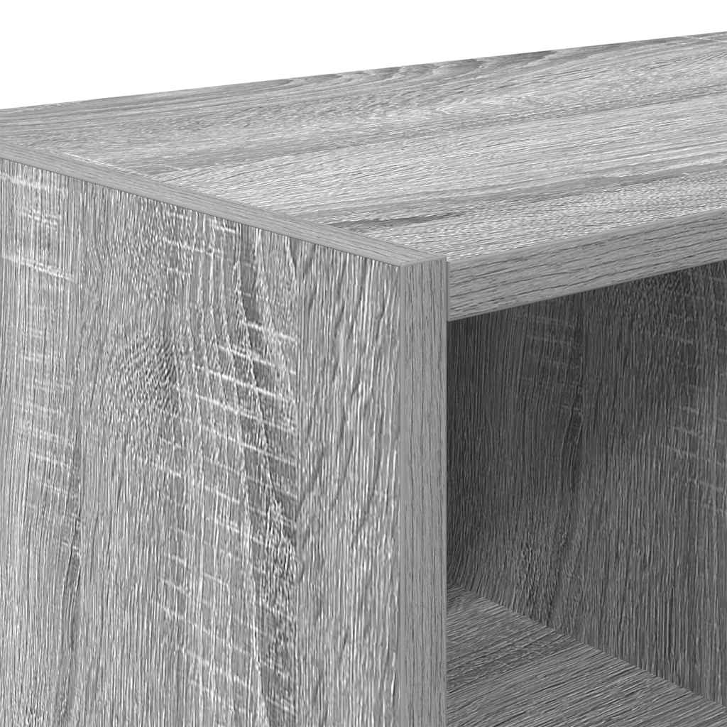 vidaXL Ράφι παπουτσιών στοιβαζόμενο γκρι Sonoma 89,5x30x40 cm