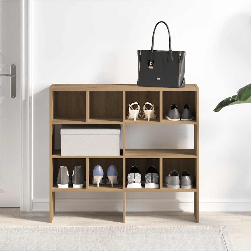 vidaXL Ράφια παπουτσιών 2 τμχ στοιβαζόμενα Artisan Oak 89,5x30x40 cm