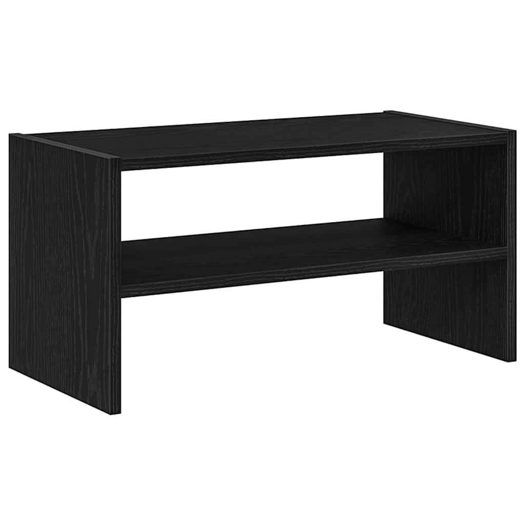 vidaXL Ράφι παπουτσιών στοιβαζόμενο Μαύρη βελανιδιά 60x30x30,5 cm