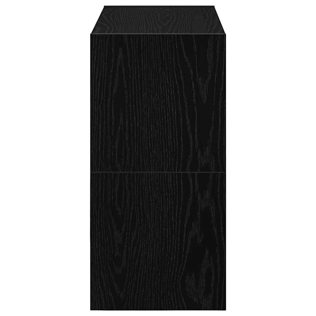 vidaXL Ράφια παπουτσιών 2 τμχ στοιβαζόμενα Μαύρη βελανιδιά