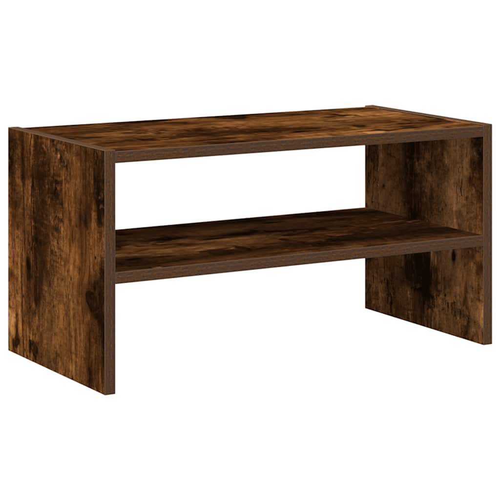 vidaXL Ράφι παπουτσιών στοιβαζόμενο καπνιστή δρυς 60x30x30,5 cm