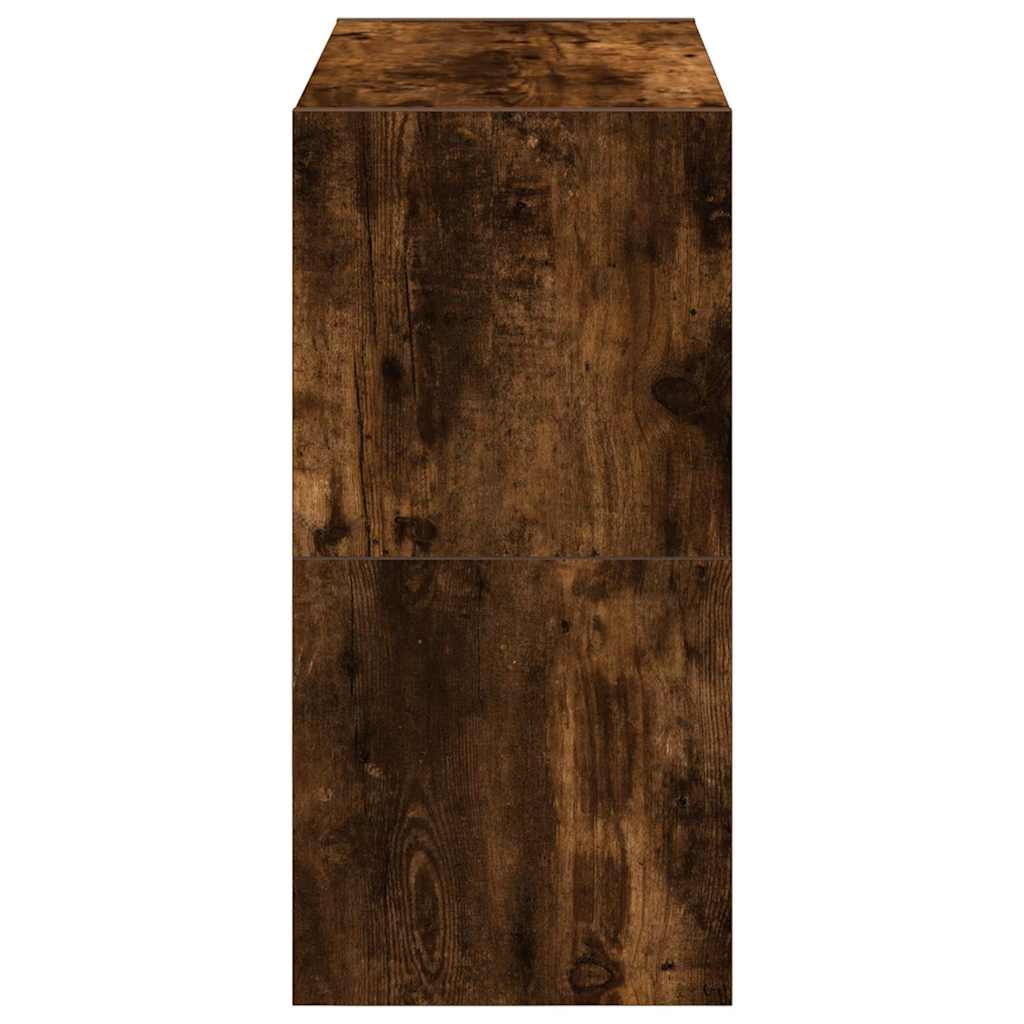 vidaXL Ράφια παπουτσιών 2 τμχ στοιβαζόμενα καπνιστή δρυς 60x30x30,5 cm