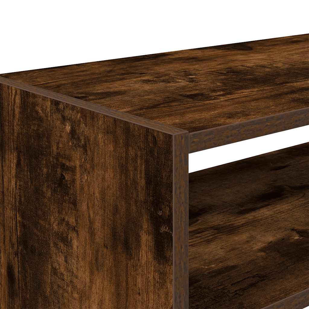 vidaXL Ράφια παπουτσιών 2 τμχ στοιβαζόμενα καπνιστή δρυς 60x30x30,5 cm