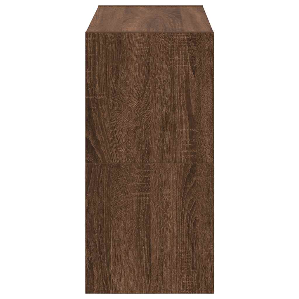 vidaXL Ράφια παπουτσιών 2 τμχ στοιβαζόμενα καφέ δρυς 60x30x30,5 cm