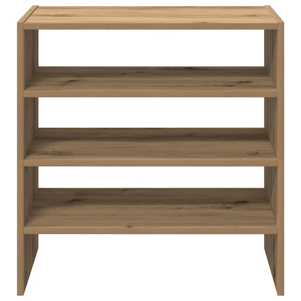 vidaXL Ράφια παπουτσιών 2 τμχ στοιβαζόμενα Artisan Oak 60x30x30,5 cm