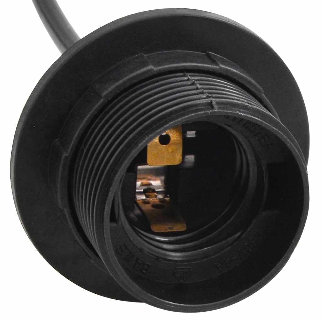 vidaXL Κρεμαστό φωτιστικό με 5 λαμπτήρες E27 Μαύρο μέταλλο