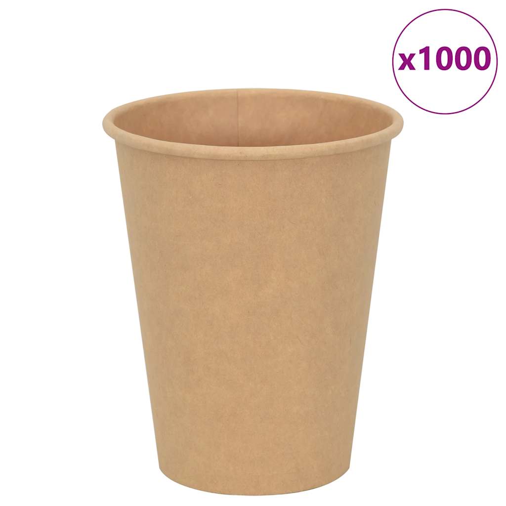 vidaXL Χάρτινα κύπελλα καφέ 1000 τεμάχια 12oz 300ml καφέ