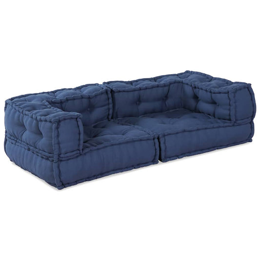 vidaXL Μονάδα Μοντέρνου Καναπέ 3 pcs Ινδικο 140 x 70 x 36 εκ Ύφασμα