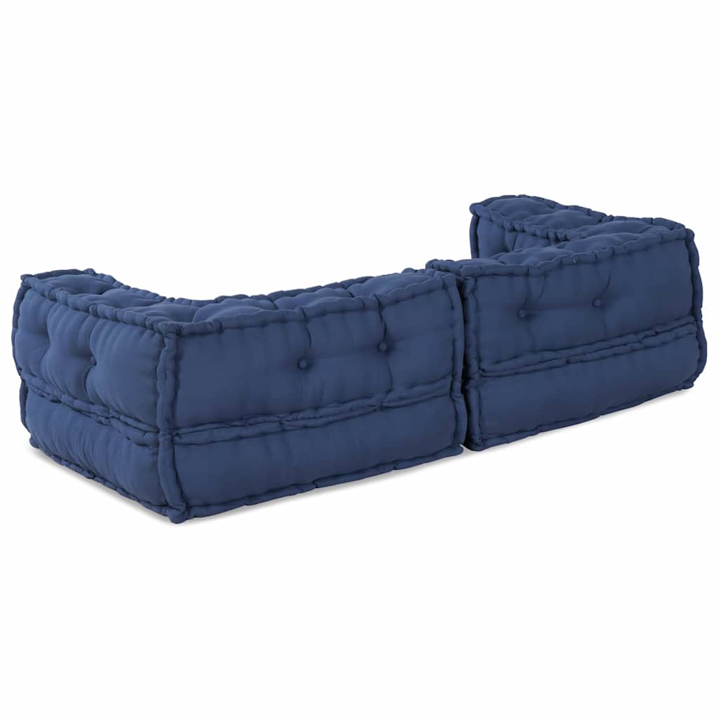 vidaXL Μονάδα Μοντέρνου Καναπέ 3 pcs Ινδικο 140 x 70 x 36 εκ Ύφασμα