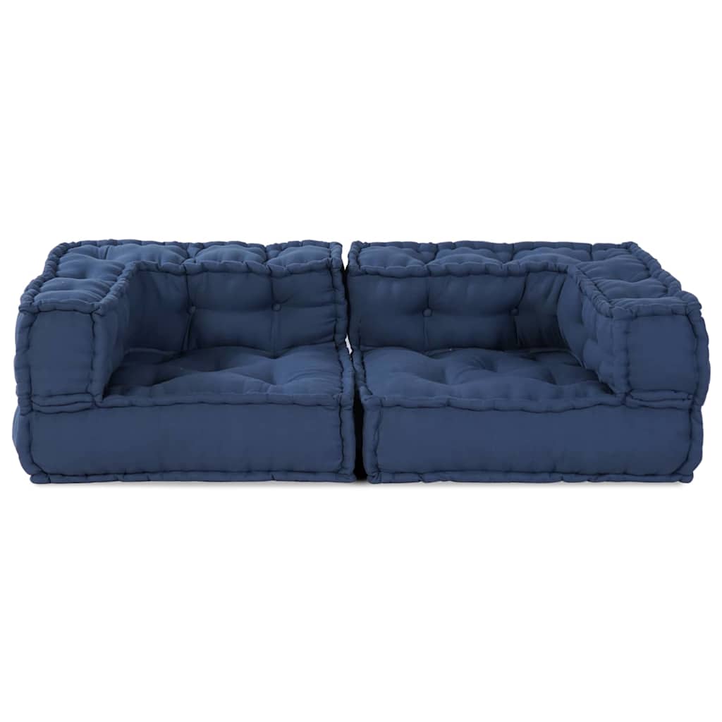 vidaXL Μονάδα Μοντέρνου Καναπέ 3 pcs Ινδικο 140 x 70 x 36 εκ Ύφασμα
