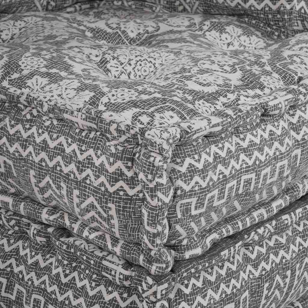 vidaXL Αρθρωτός Καναπές Γεωμετρικό Ανοιχτό γκρι 70 x 70 x 54 εκ ύφασμα