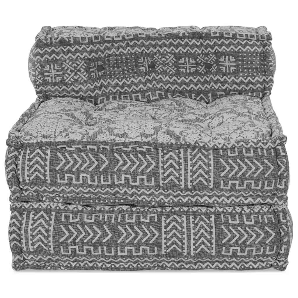 vidaXL Αρθρωτός Καναπές Γεωμετρικό Ανοιχτό γκρι 70 x 70 x 54 εκ ύφασμα