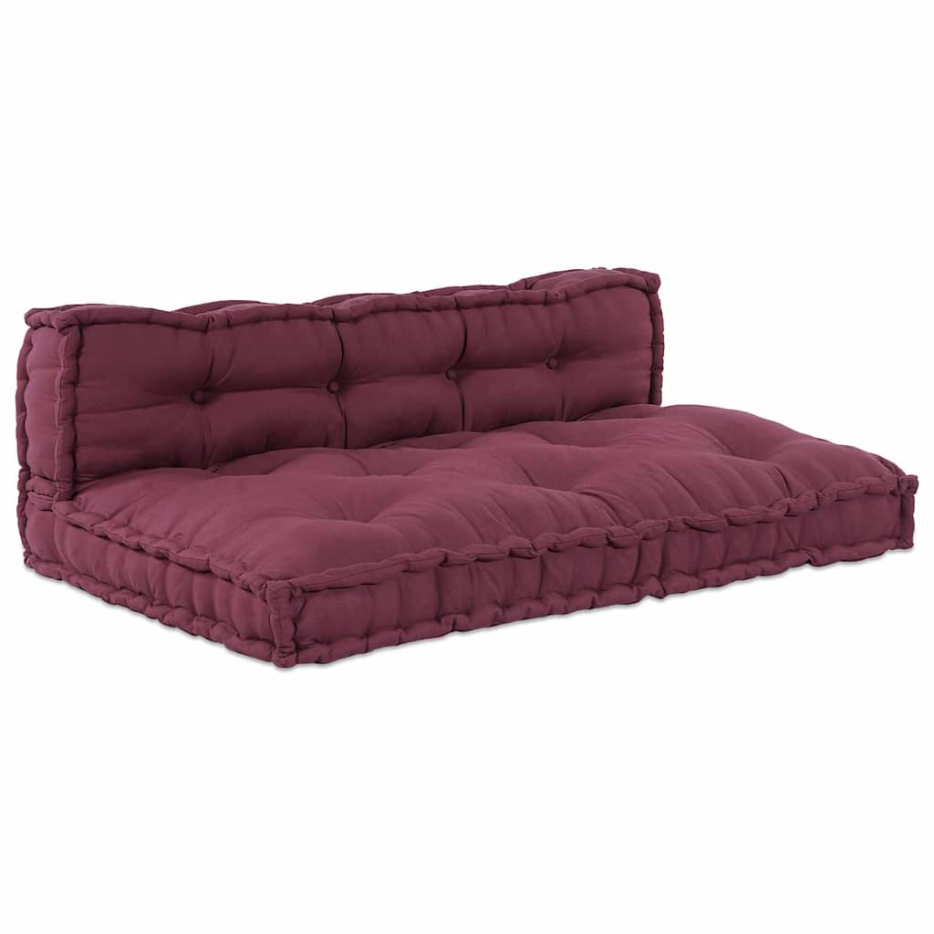 vidaXL Μαξιλάρι για καναπέ παλέτας 2 pcs Καφετί 120 x 80 x 38 εκ.