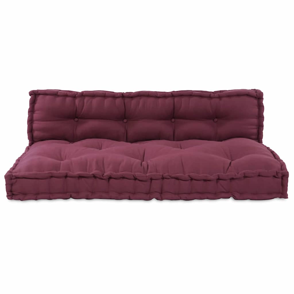 vidaXL Μαξιλάρι για καναπέ παλέτας 2 pcs Καφετί 120 x 80 x 38 εκ.