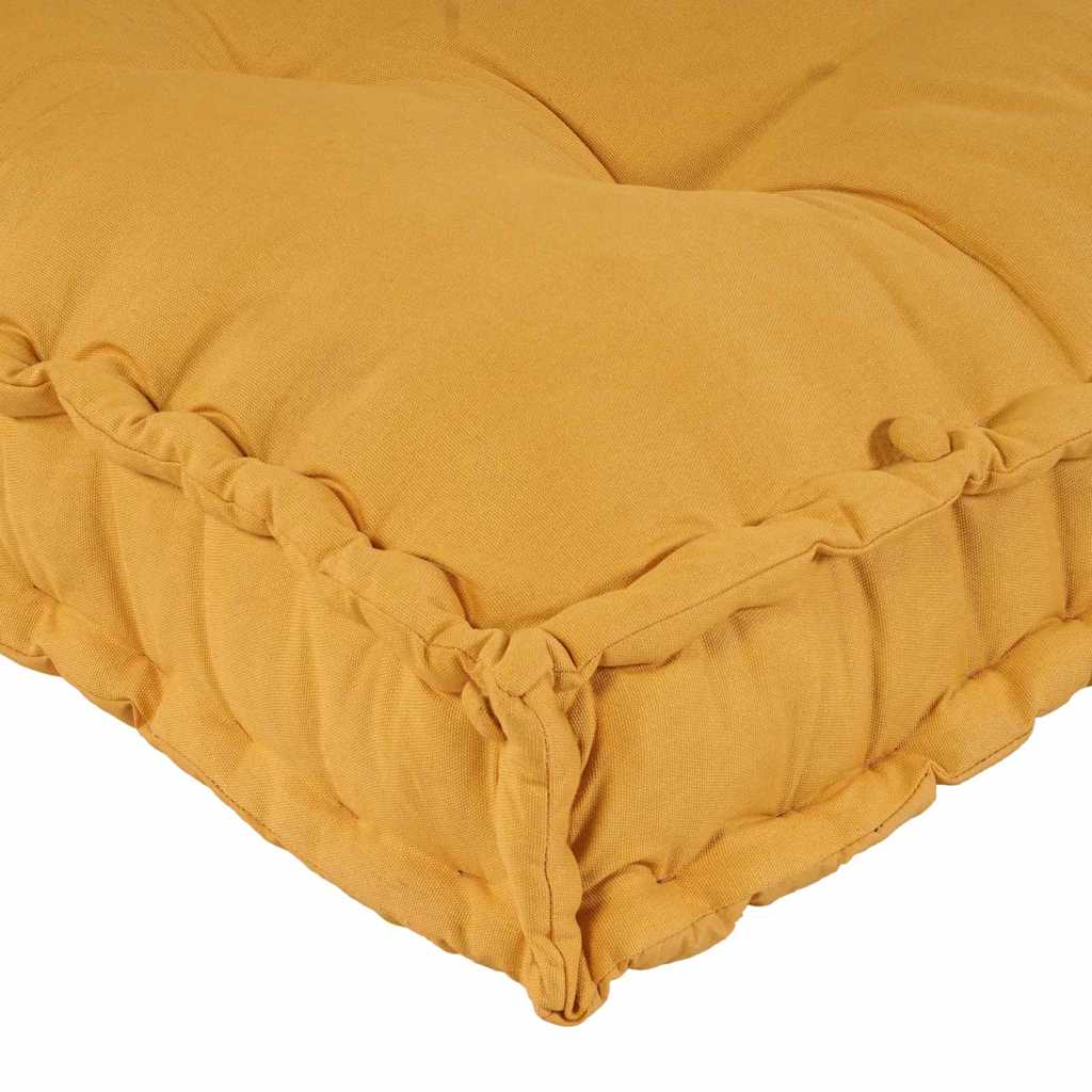 vidaXL Μαξιλάρι για καναπέ παλέτας 3 pcs Ύφασμα Κίτρινο