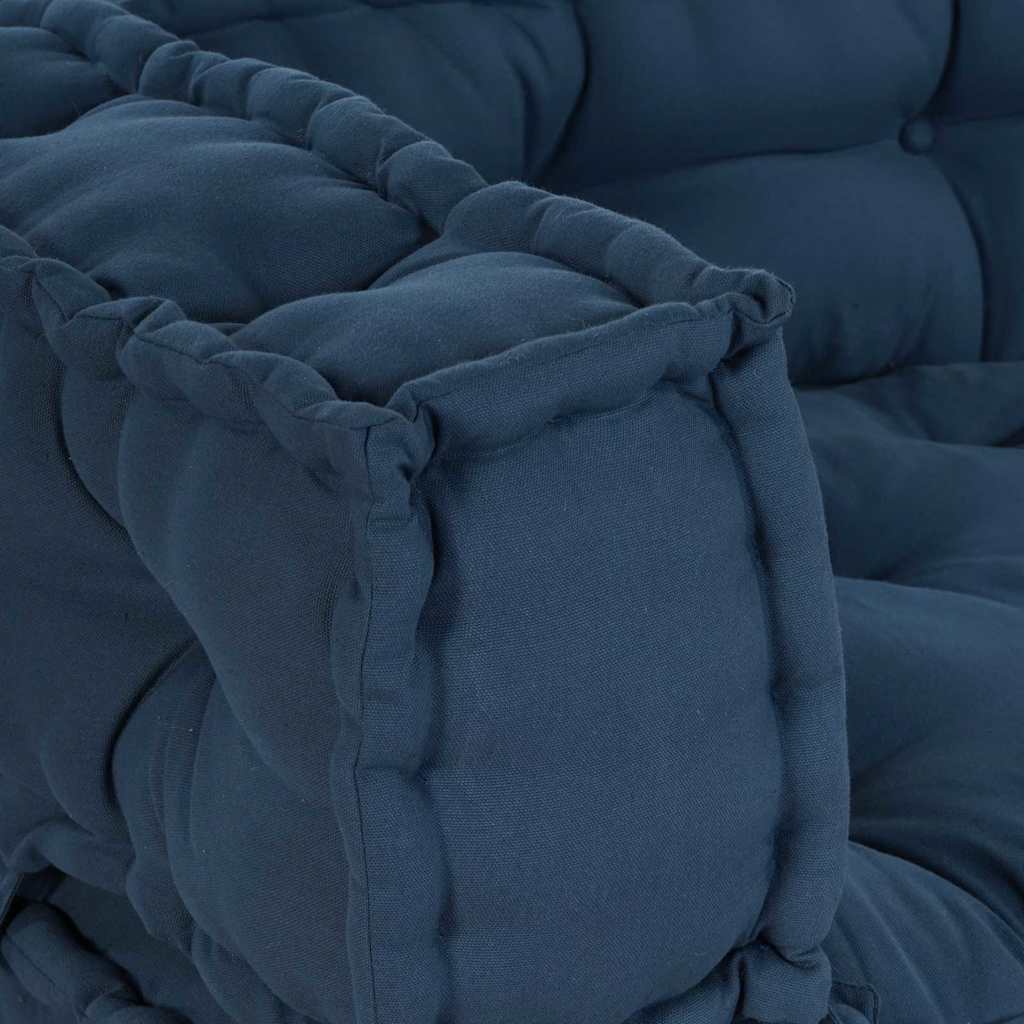 vidaXL Μαξιλάρι για καναπέ παλέτας 3 pcs Ύφασμα Ινδικο