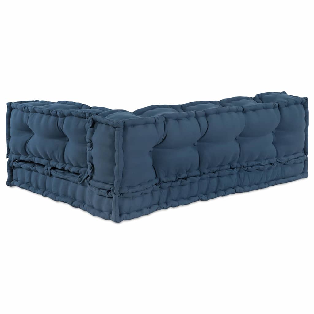 vidaXL Μαξιλάρι για καναπέ παλέτας 3 pcs Ύφασμα Ινδικο