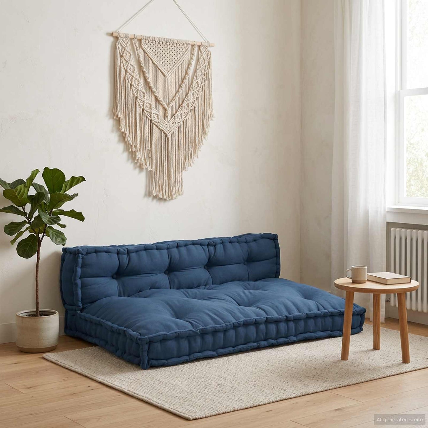 vidaXL Μαξιλάρι για καναπέ παλέτας 2 pcs Ινδικο 120 x 80 x 38 εκ.