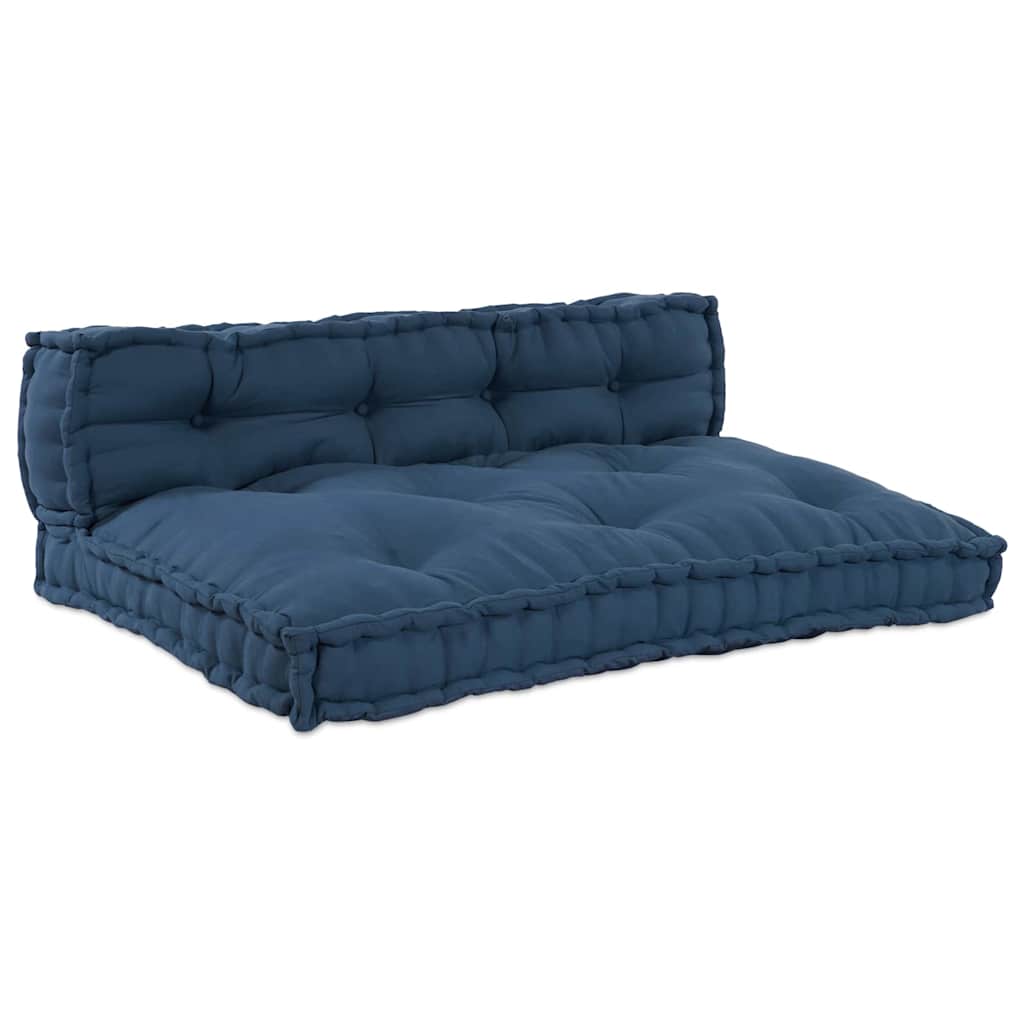 vidaXL Μαξιλάρι για καναπέ παλέτας 2 pcs Ινδικο 120 x 80 x 38 εκ.
