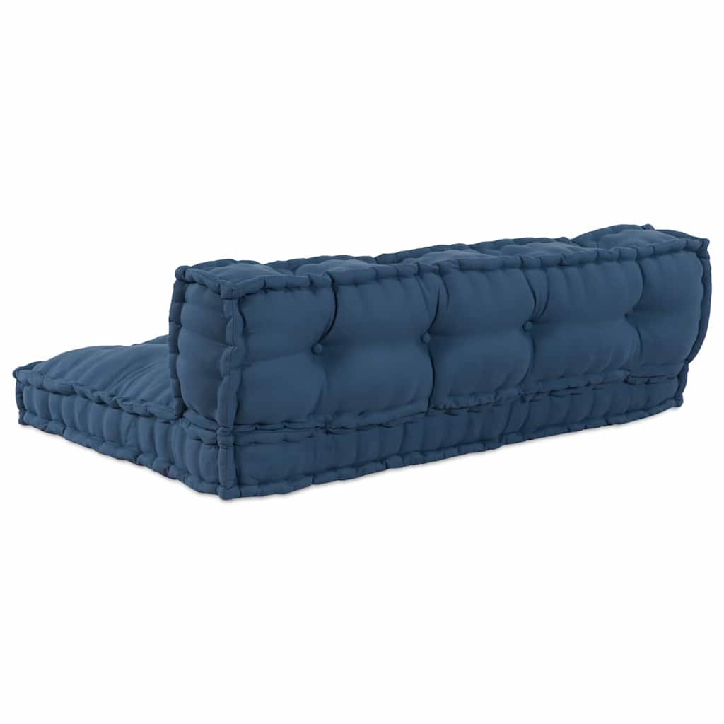 vidaXL Μαξιλάρι για καναπέ παλέτας 2 pcs Ινδικο 120 x 80 x 38 εκ.