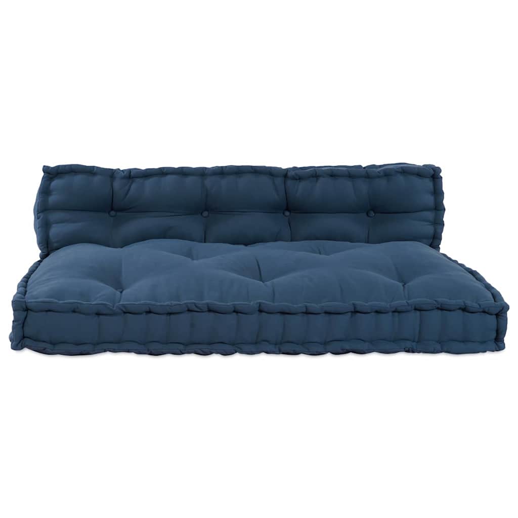 vidaXL Μαξιλάρι για καναπέ παλέτας 2 pcs Ινδικο 120 x 80 x 38 εκ.