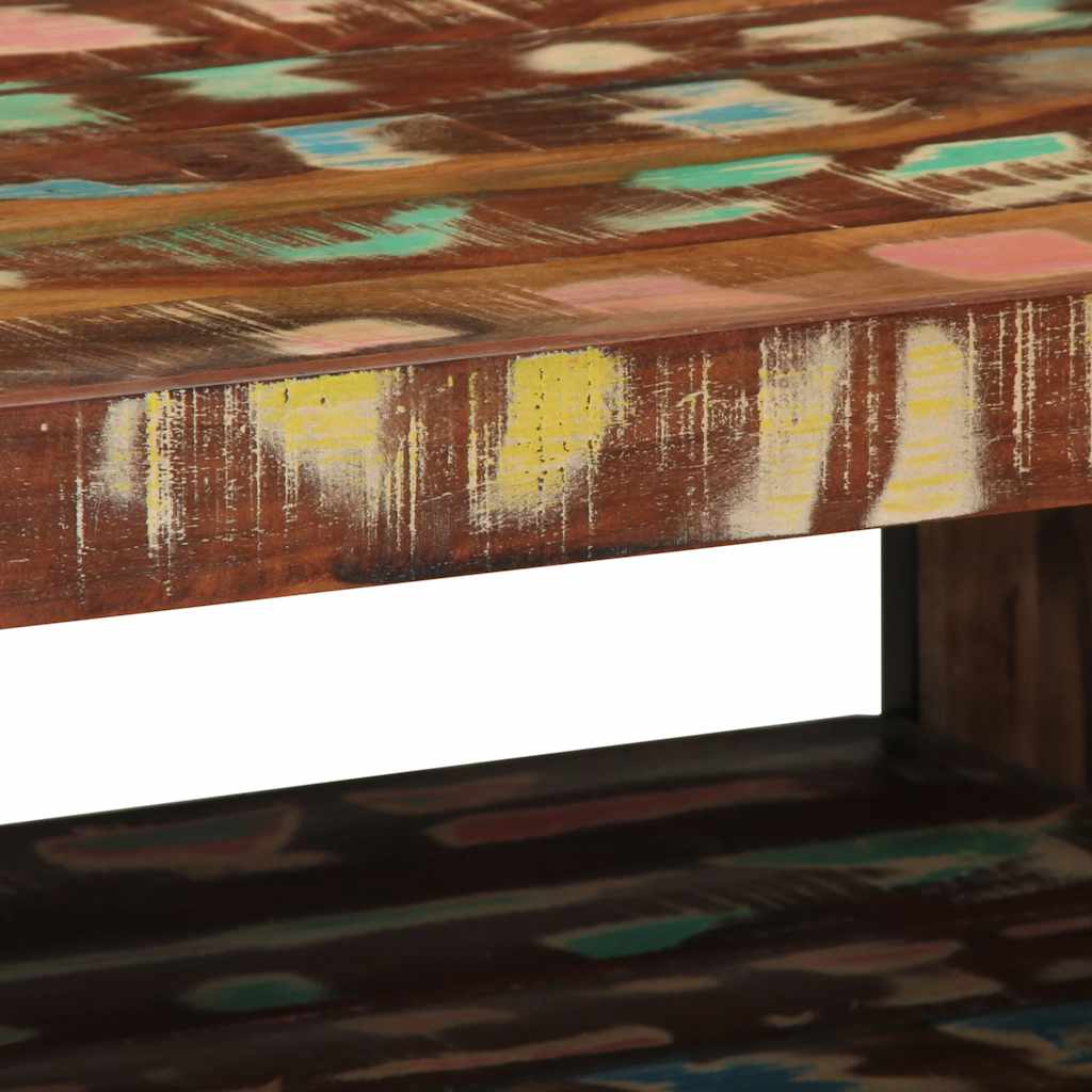 vidaXL Τραπεζάκι σαλονιού πολύχρωμο 70x50x38cm Ξύλο μασίφ αναγεννημένο