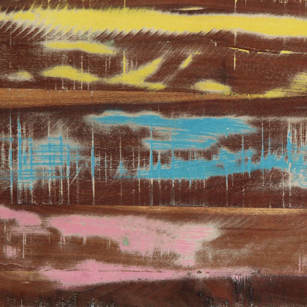 vidaXL Τραπεζάκι σαλονιού πολύχρωμο 70x50x38cm Ξύλο μασίφ αναγεννημένο