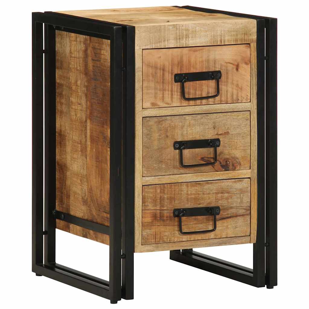 vidaXL Κομοδίνο με συρτάρι Καφέ 40 x 40 x 59 εκ. Στερεό ξύλο μάνγκο