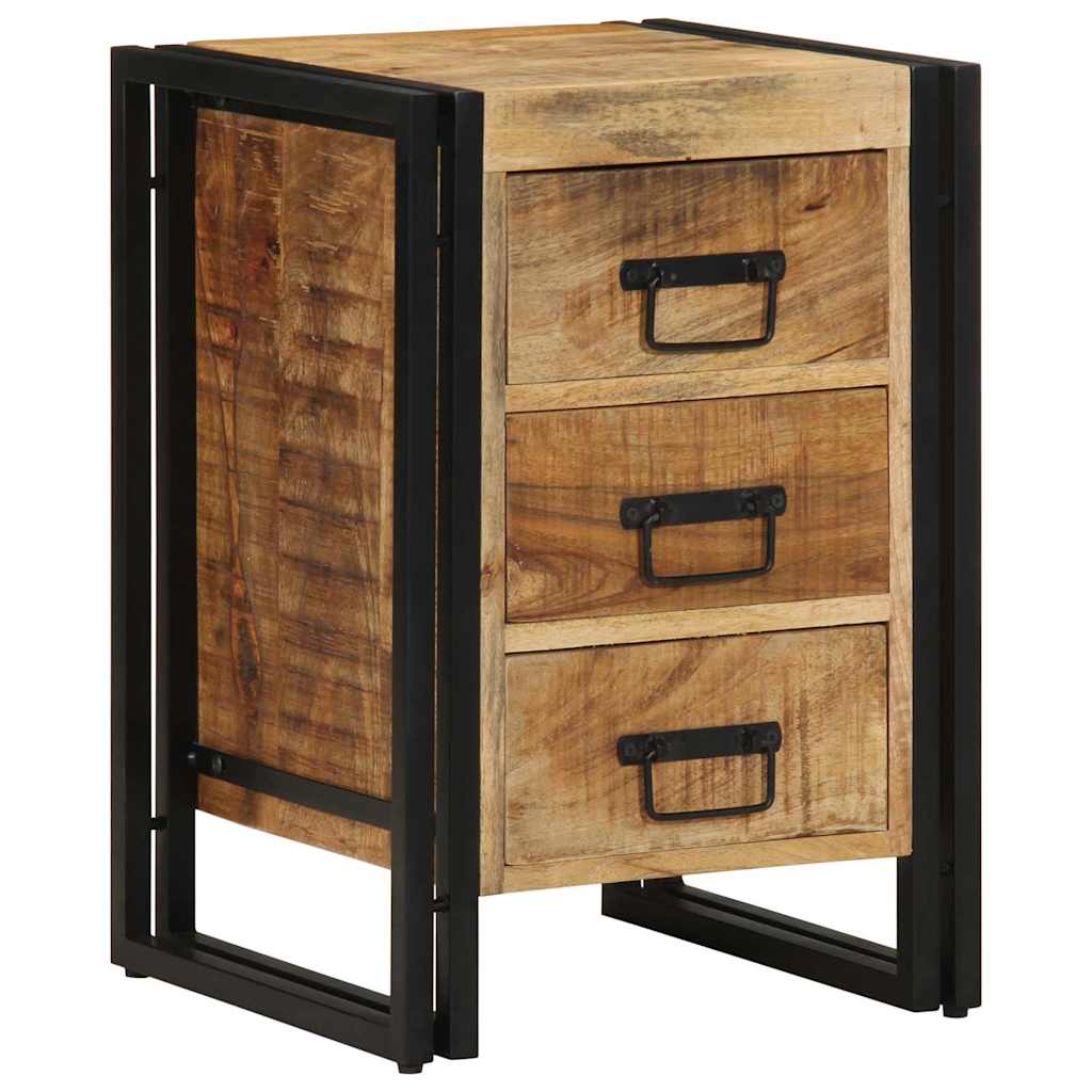 vidaXL Κομοδίνο με συρτάρι Καφέ 40 x 40 x 59 εκ. Στερεό ξύλο μάνγκο