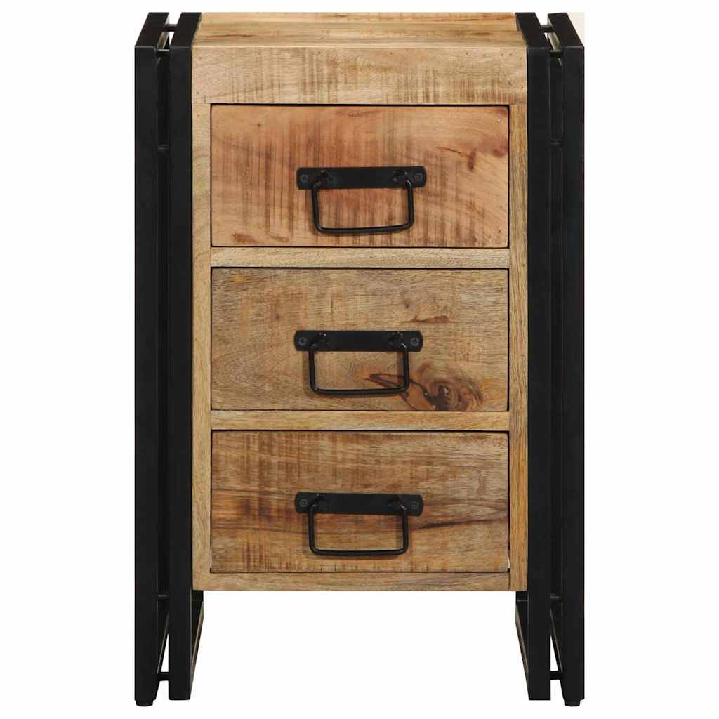 vidaXL Κομοδίνο με συρτάρι Καφέ 40 x 40 x 59 εκ. Στερεό ξύλο μάνγκο