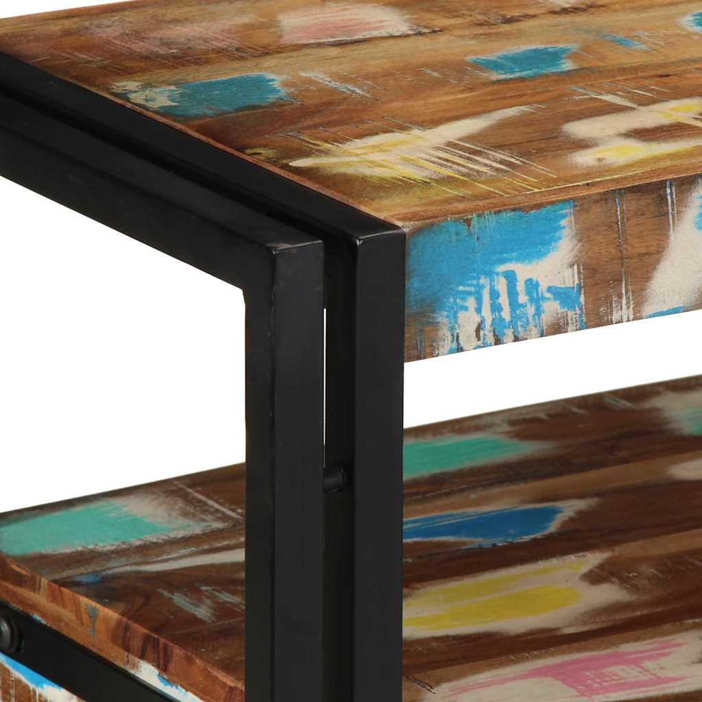 vidaXL Τραπέζι κονσόλας με ράφι 90 x 33 x 75 εκ Στερεό Ανακτηθέν Ξύλο