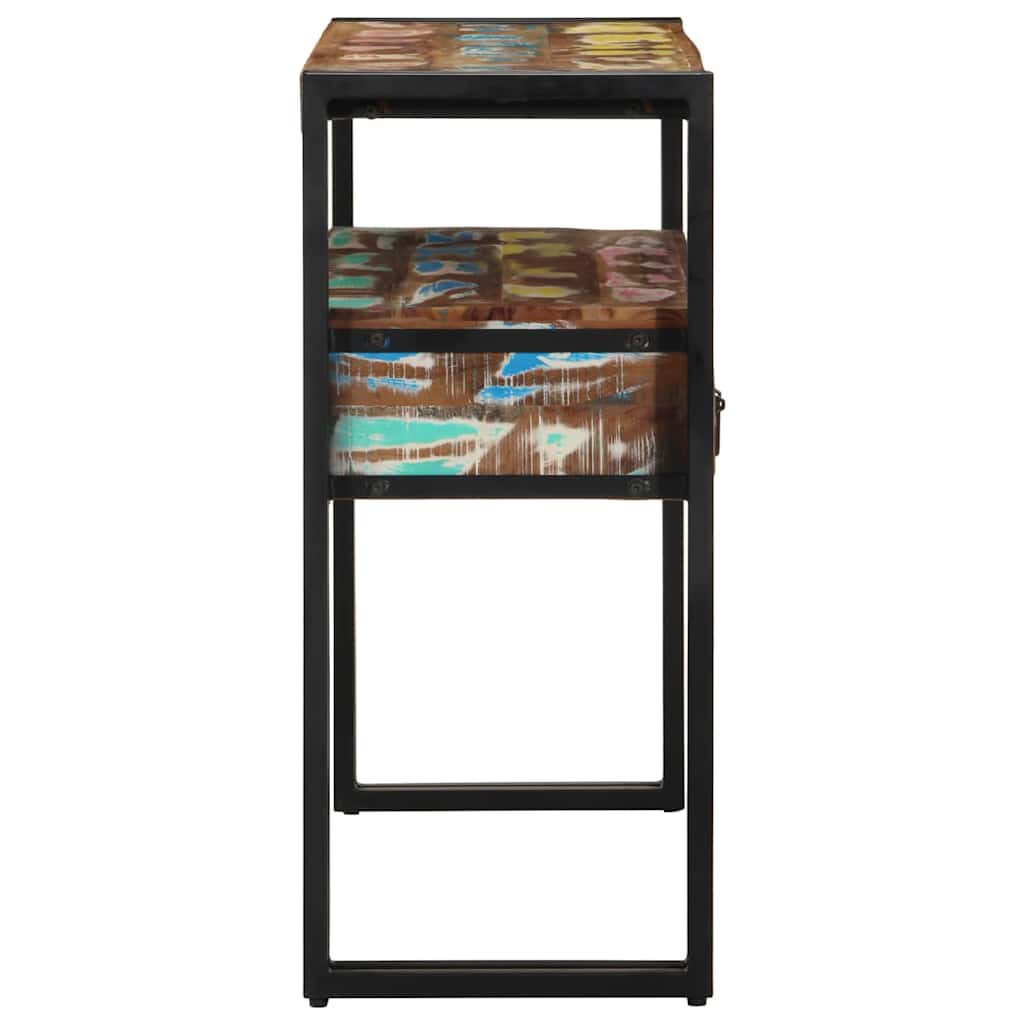 vidaXL Τραπέζι κονσόλας με ράφι 90 x 33 x 75 εκ Στερεό Ανακτηθέν Ξύλο