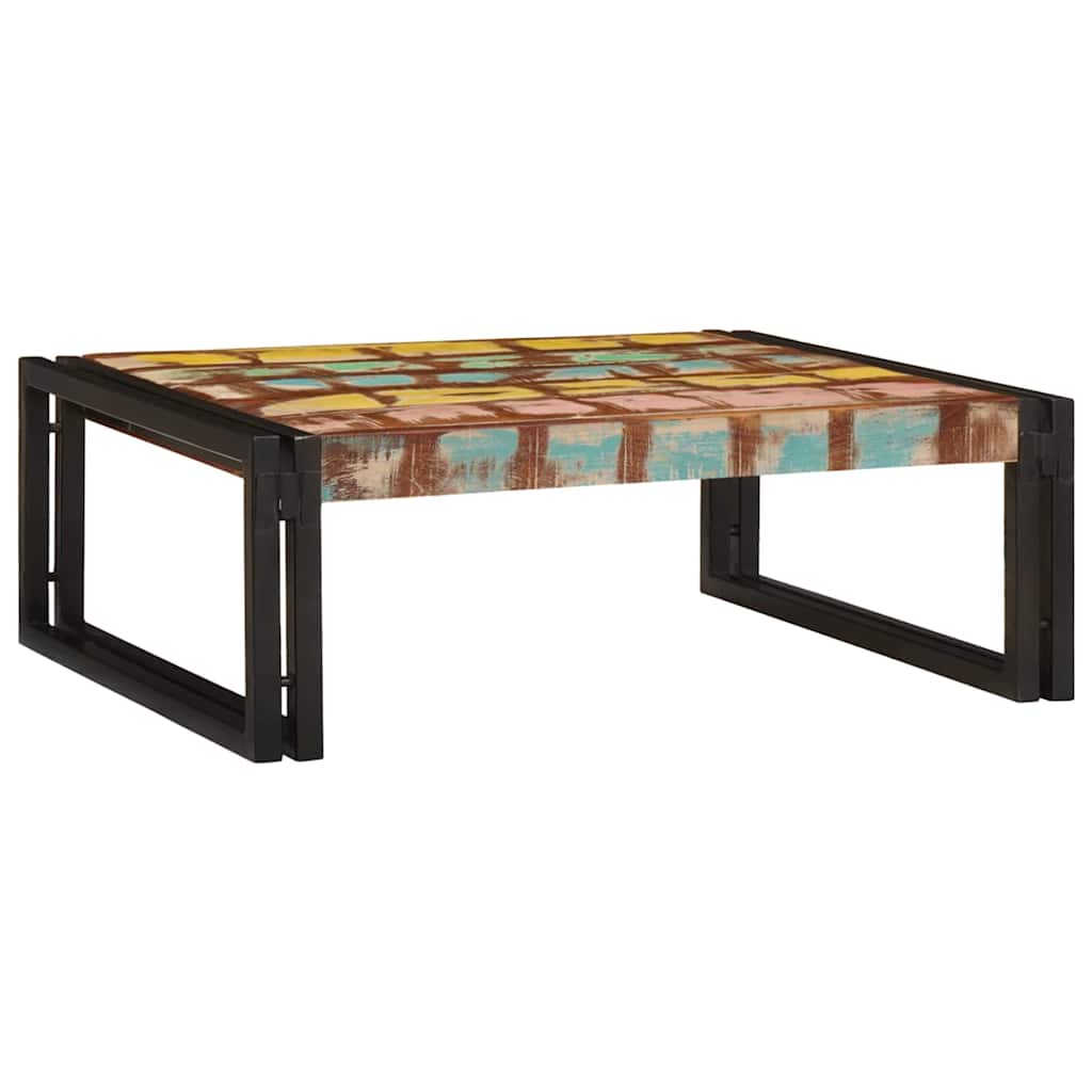 vidaXL Ράφι μπάνιου Πολύχρωμο 65 x 50 x 23 εκ Στερεό ανακτημένο ξύλο