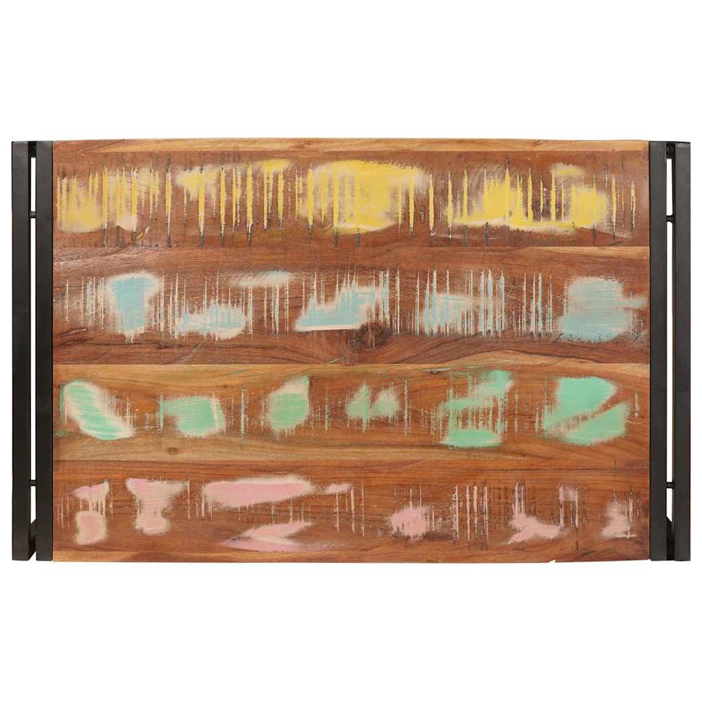 vidaXL Ράφι μπάνιου Πολύχρωμο 80 x 50 x 23 εκ Στερεό ανακτημένο ξύλο