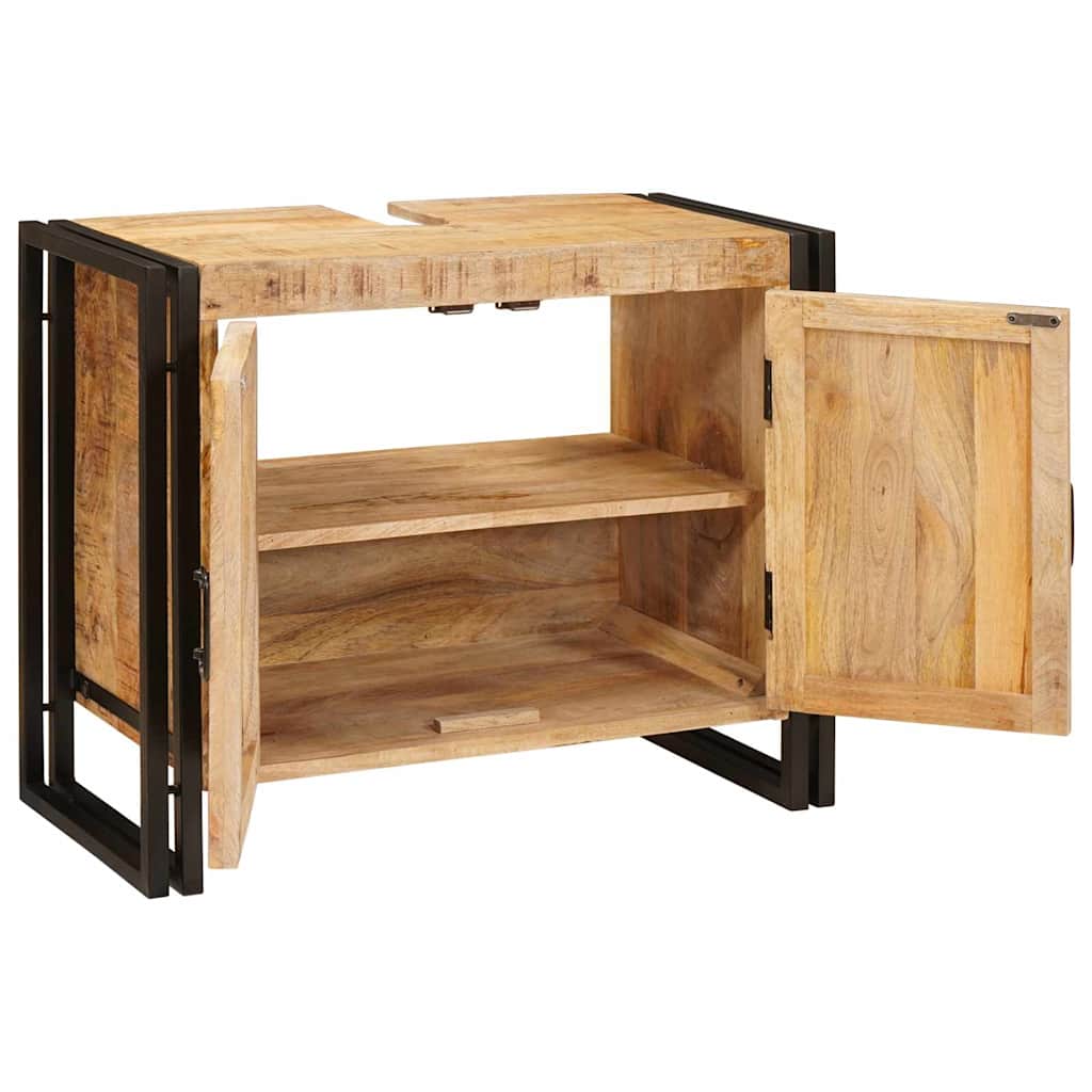 vidaXL Ντουλάπι νιπτήρα Καφέ 71 x 33 x 58 εκ. Στερεό ξύλο μάνγκο