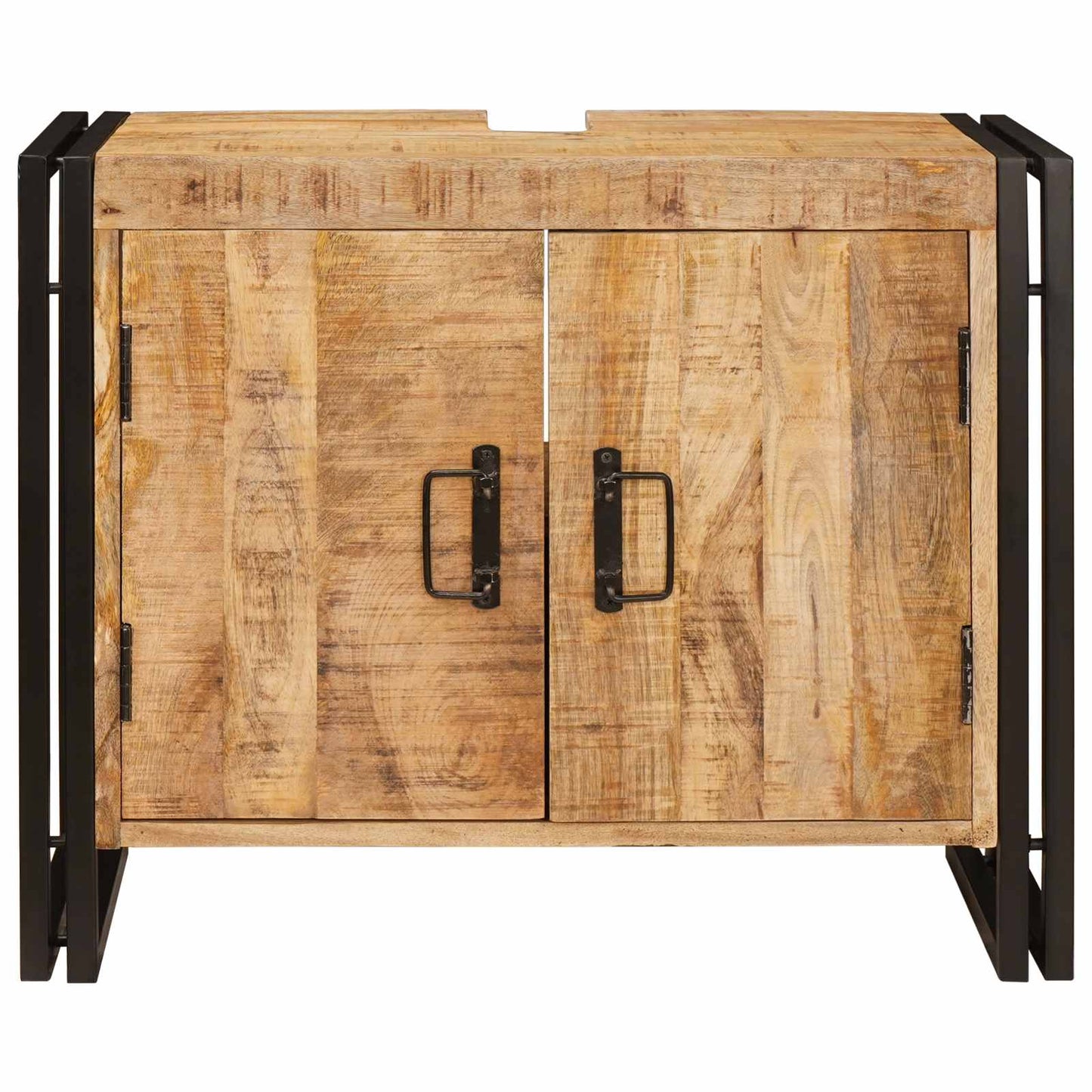 vidaXL Ντουλάπι νιπτήρα Καφέ 71 x 33 x 58 εκ. Στερεό ξύλο μάνγκο