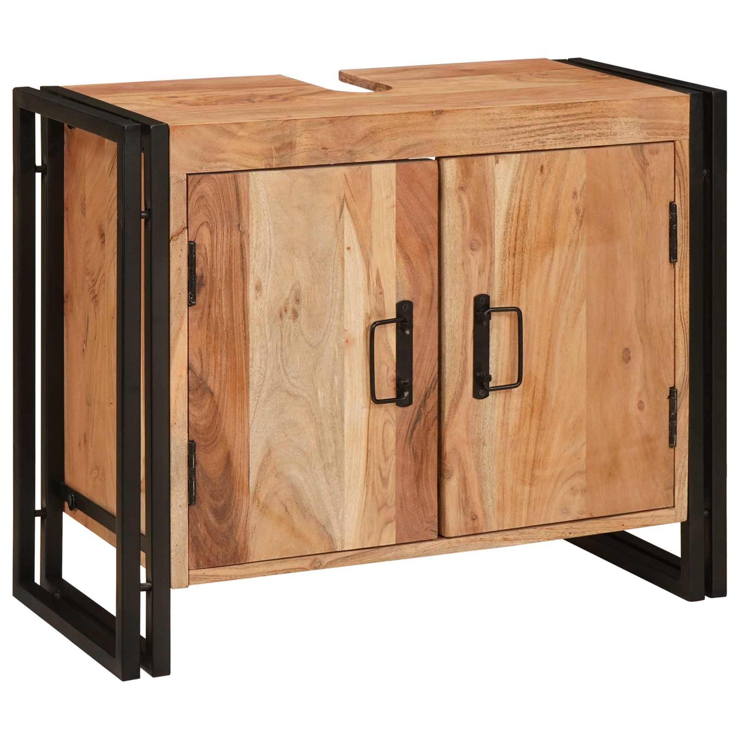 vidaXL Ντουλάπι νιπτήρα Καφέ 71 x 33 x 58 εκ. Στερεό Ξύλο Ακακίας