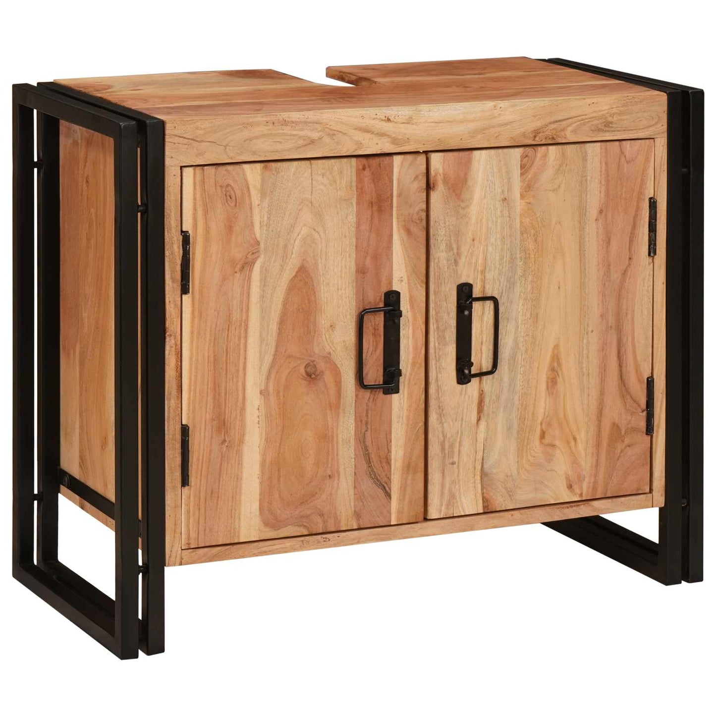vidaXL Ντουλάπι νιπτήρα Καφέ 71 x 33 x 58 εκ. Στερεό Ξύλο Ακακίας