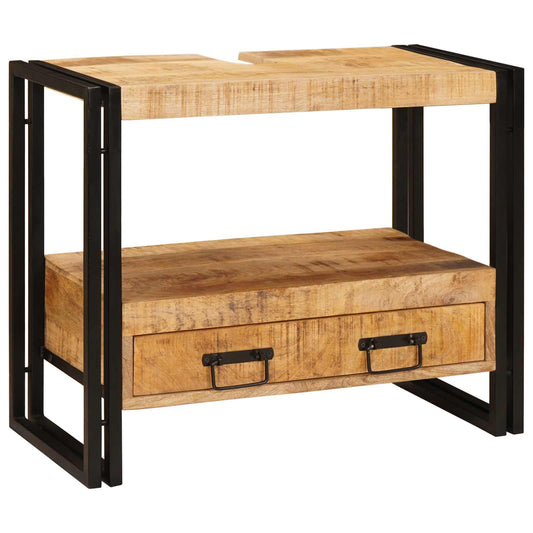 vidaXL Ντουλάπι νιπτήρα Καφέ 71 x 33 x 58 εκ. Στερεό ξύλο μάνγκο