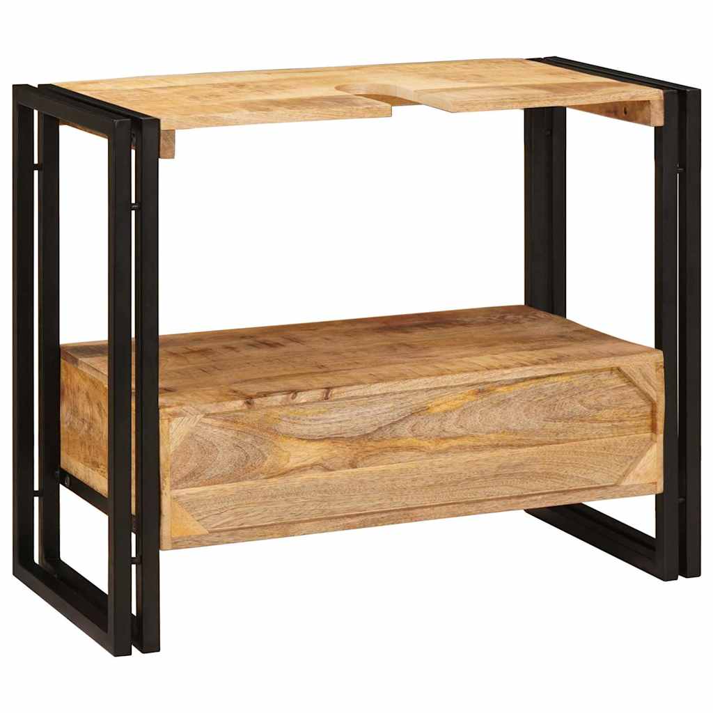 vidaXL Ντουλάπι νιπτήρα Καφέ 71 x 33 x 58 εκ. Στερεό ξύλο μάνγκο