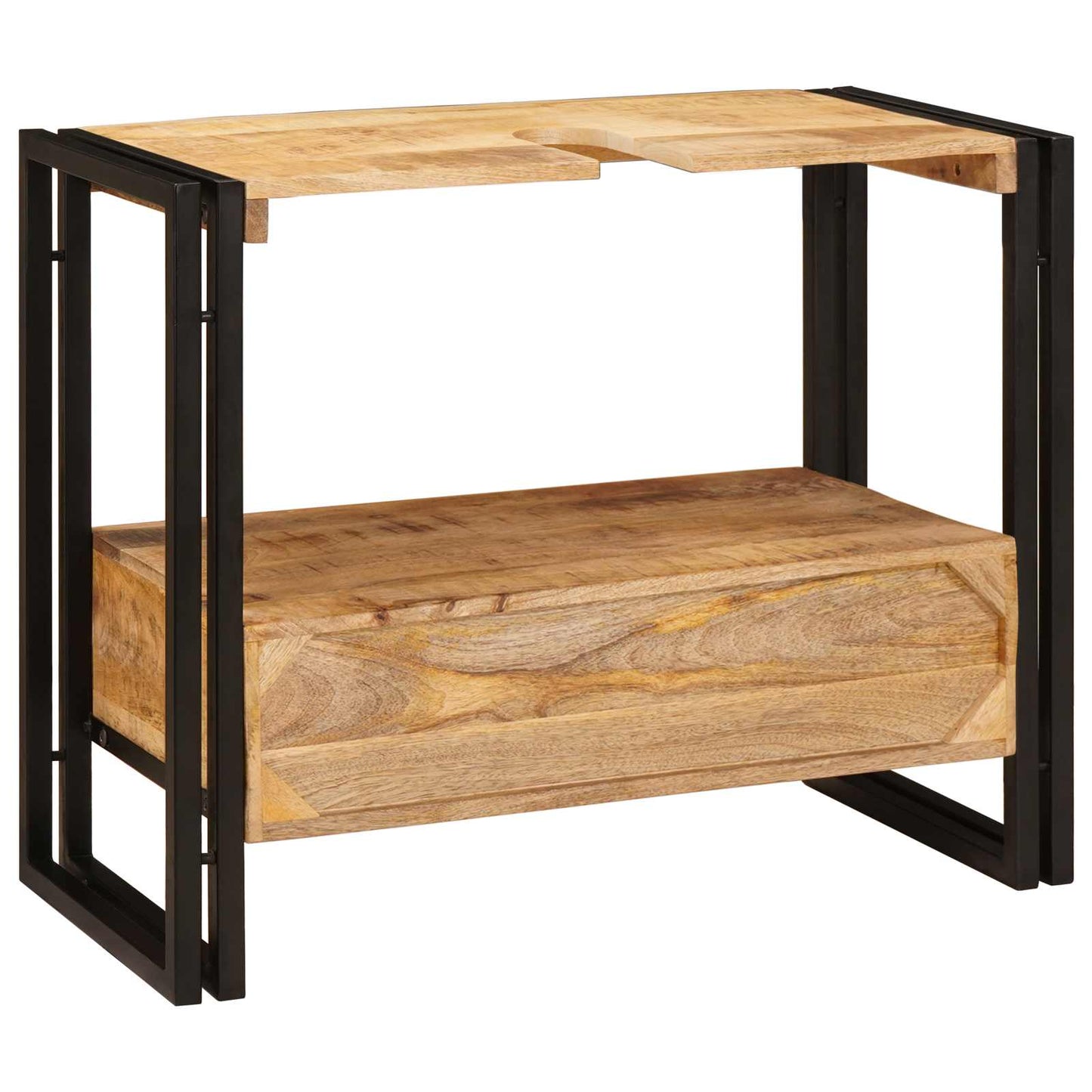 vidaXL Ντουλάπι νιπτήρα Καφέ 71 x 33 x 58 εκ. Στερεό ξύλο μάνγκο