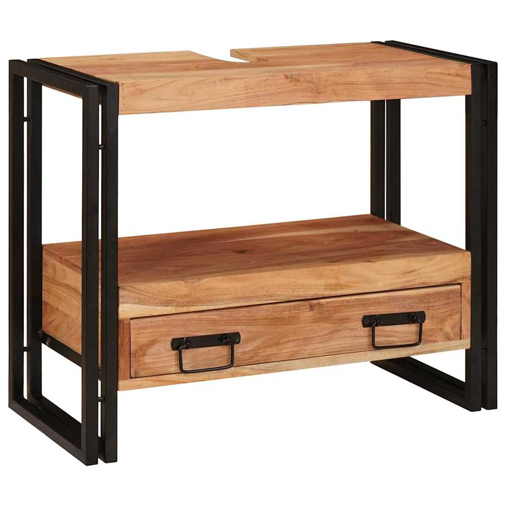 vidaXL Ντουλάπι νιπτήρα Καφέ 71 x 33 x 58 εκ. Στερεό Ξύλο Ακακίας