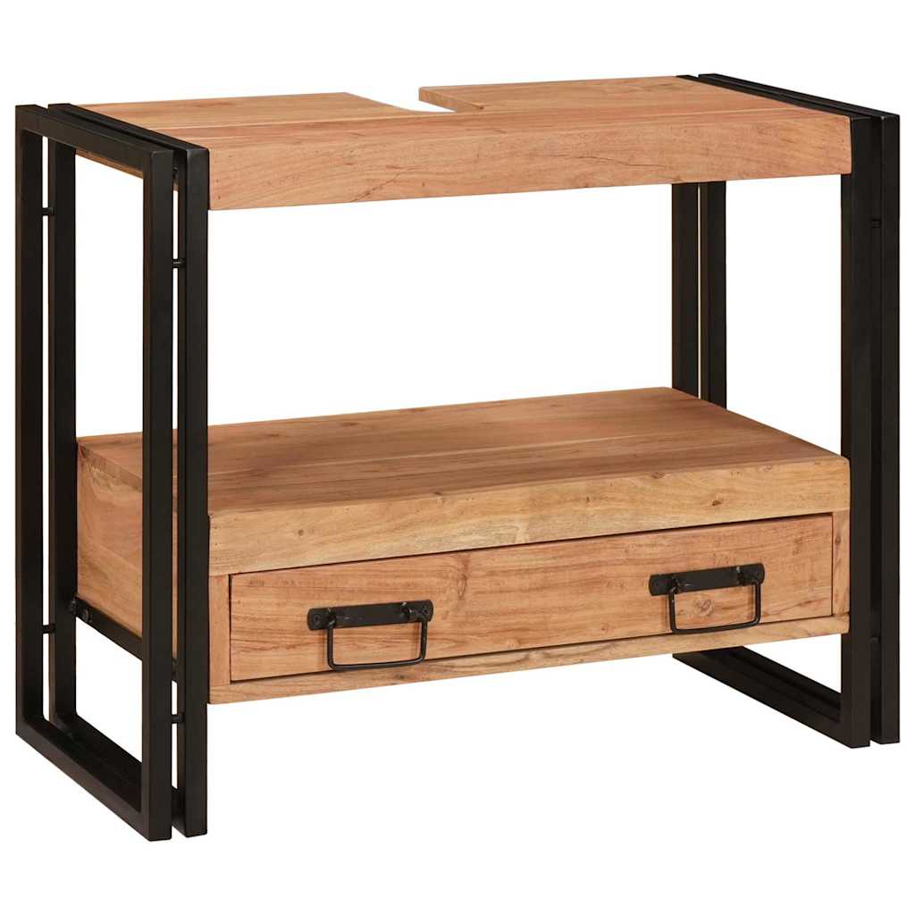 vidaXL Ντουλάπι νιπτήρα Καφέ 71 x 33 x 58 εκ. Στερεό Ξύλο Ακακίας