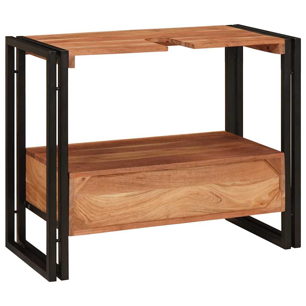 vidaXL Ντουλάπι νιπτήρα Καφέ 71 x 33 x 58 εκ. Στερεό Ξύλο Ακακίας