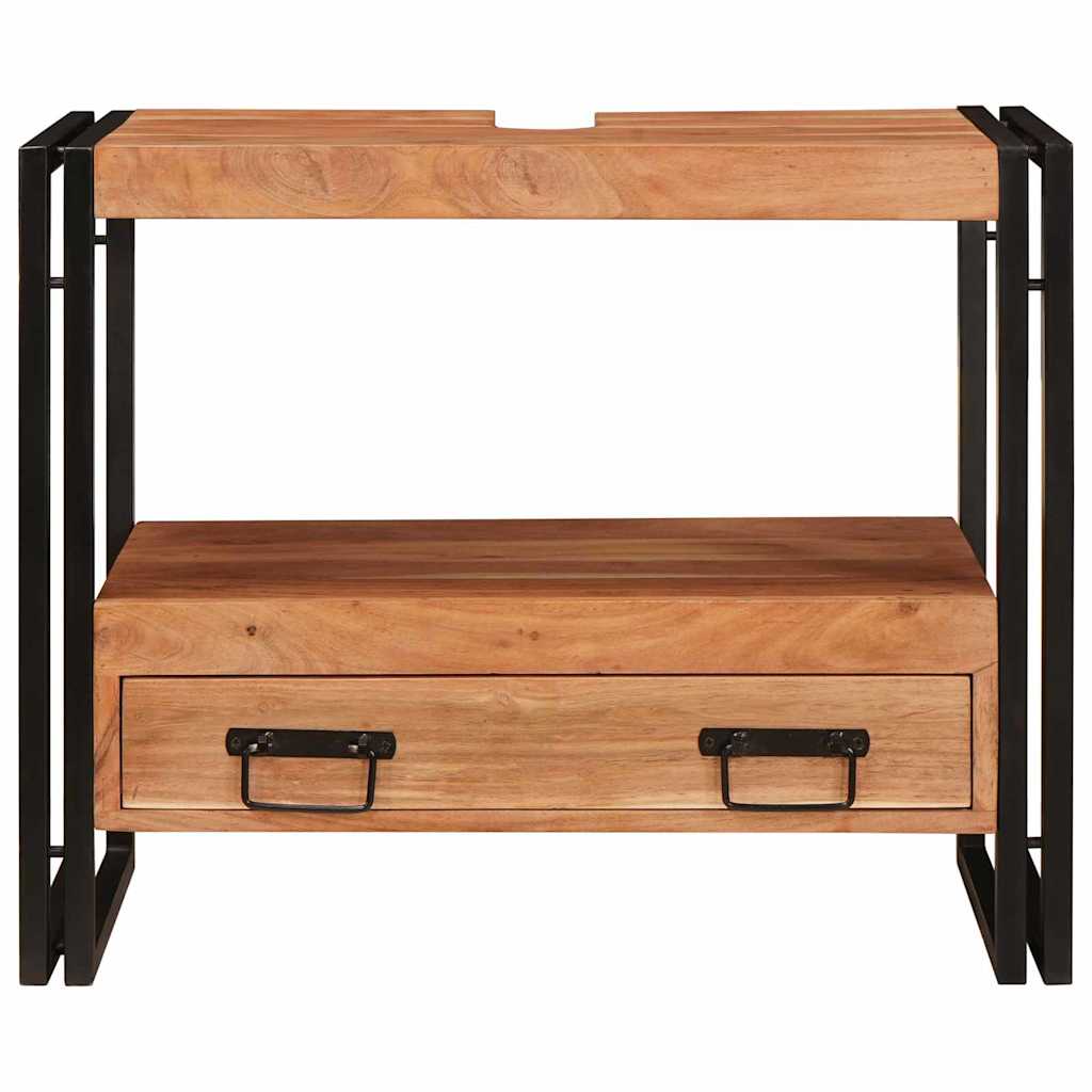 vidaXL Ντουλάπι νιπτήρα Καφέ 71 x 33 x 58 εκ. Στερεό Ξύλο Ακακίας