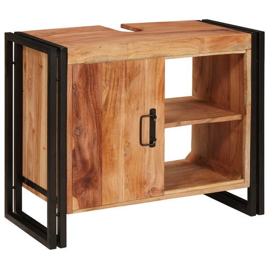 vidaXL Ντουλάπι νιπτήρα Καφέ 71 x 33 x 58 εκ. Στερεό Ξύλο Ακακίας