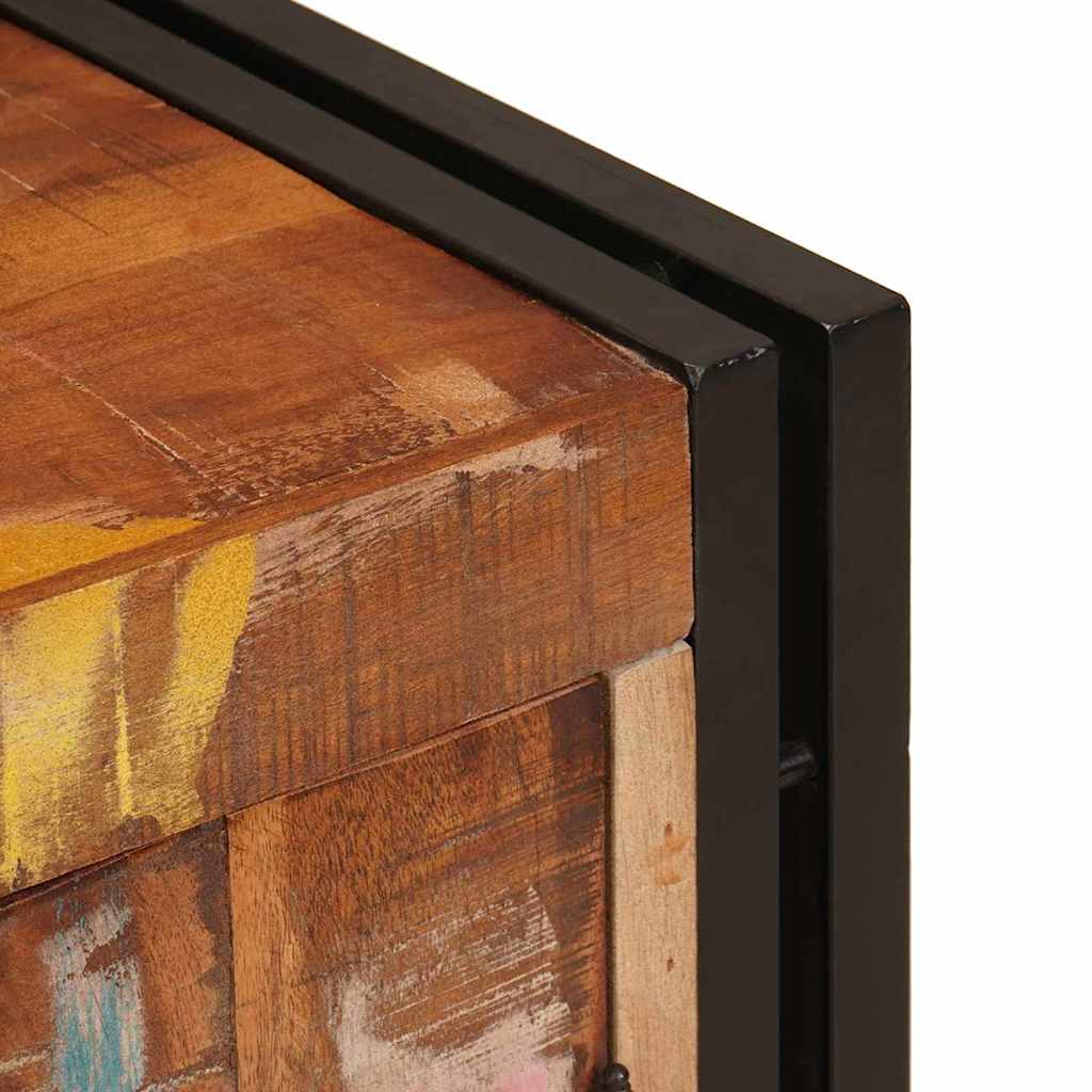 vidaXL Κομοδίνο Πολύχρωμο 66 x 35 x 76 εκ. Μασίφ ανακυκλωμένο ξύλο