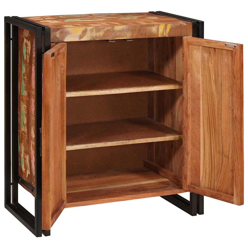 vidaXL Κομοδίνο Πολύχρωμο 66 x 35 x 76 εκ. Μασίφ ανακυκλωμένο ξύλο